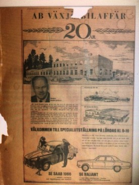 Annons i Smålands Posten 1954