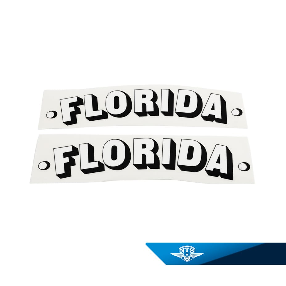 Bakskärmsdekaler Puch Florida, säljs parvis.