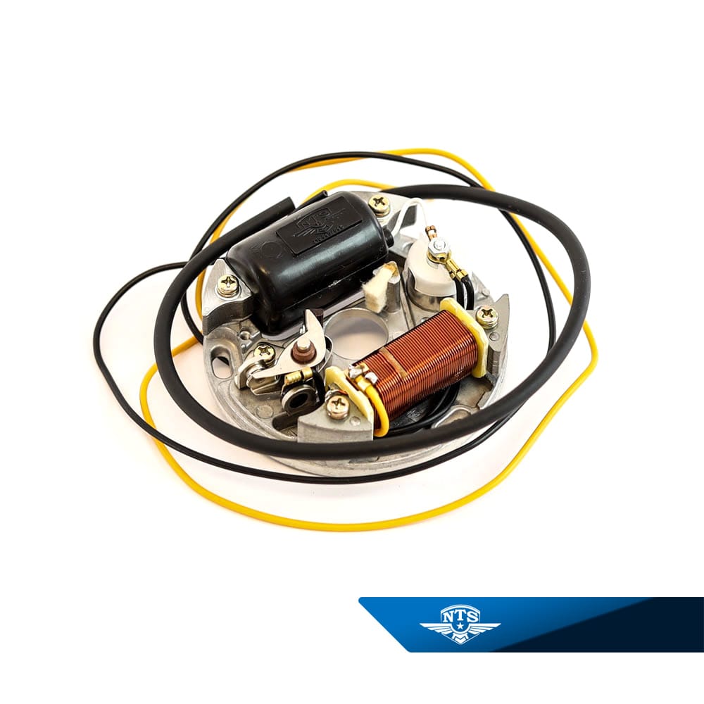 Stator komplett 6V-17W, 2 tråds. Wat Young tändspole