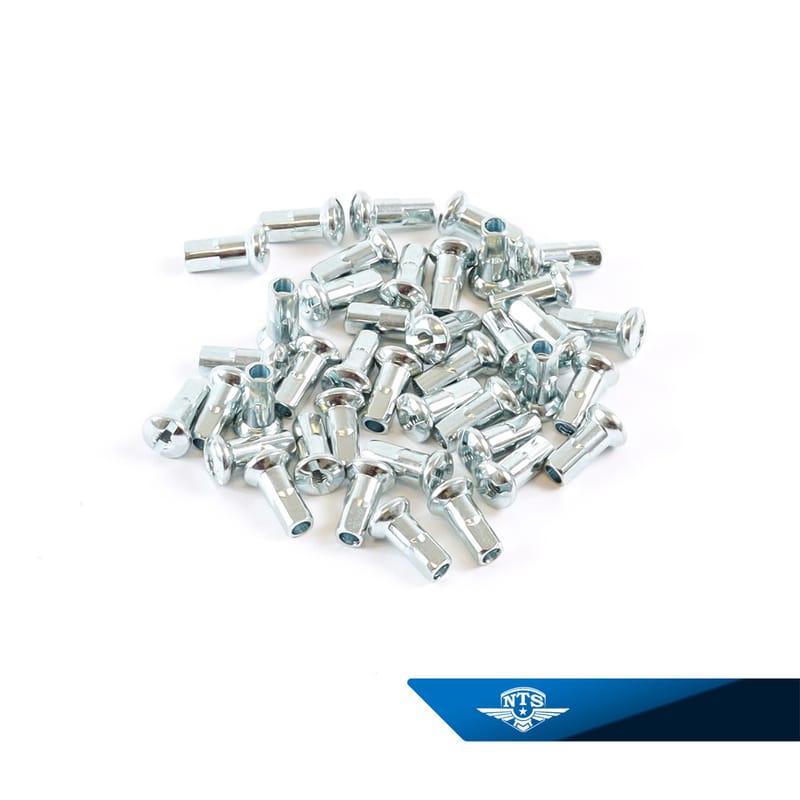 Ekernippelsats 5,0mm, för 2,6mm ekrar. BC56, blank. 36st.