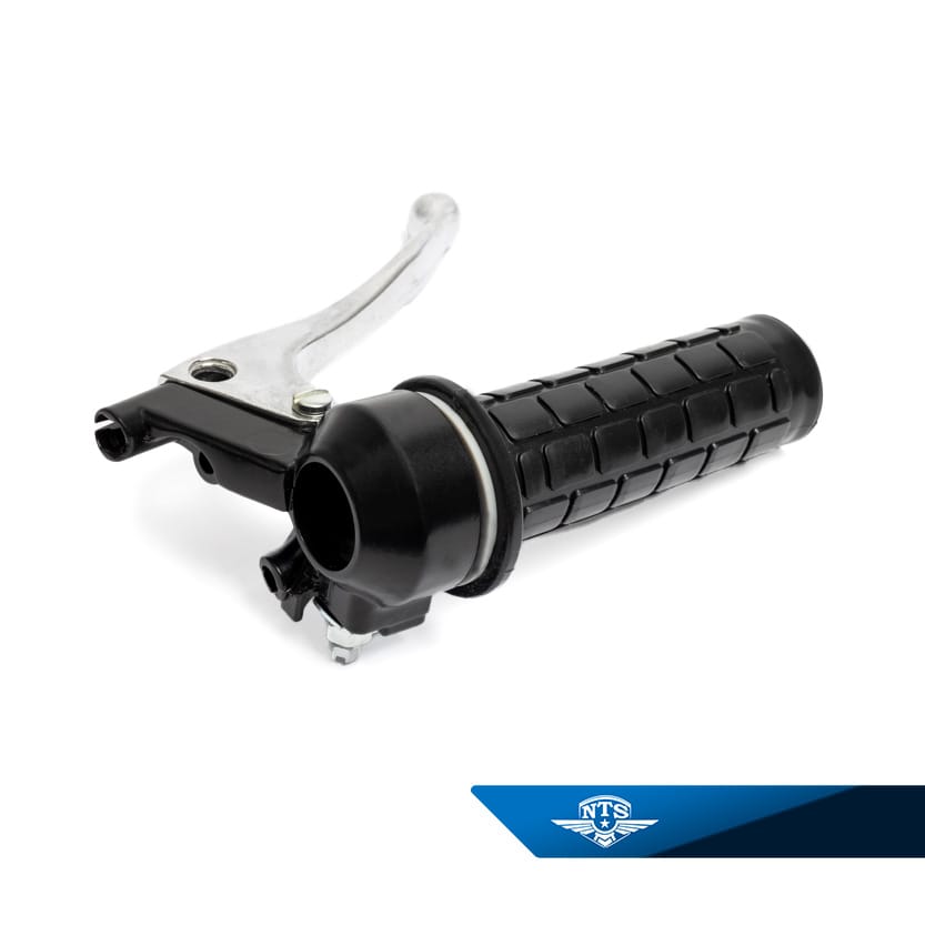 Gashandtag svart/svart. Arm massiv aluminium med kula. NTS-250.4. Svart/KSZ2.