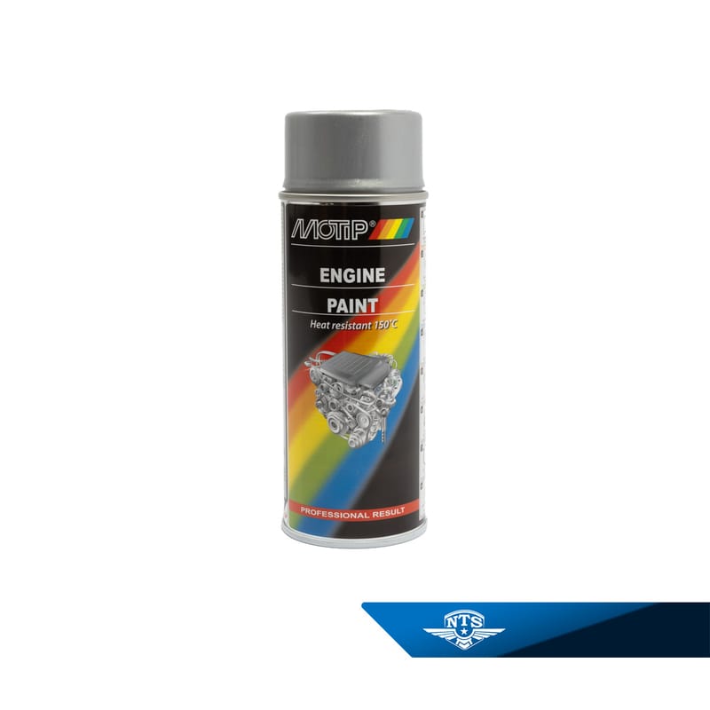 Färg Motip, Motorfärg Aluminium. Perfekt att lackera motorkåpor & motorblock. ,400 ml