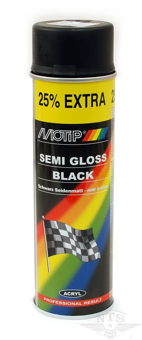 Färg, svart sidenmatt. 500ml.