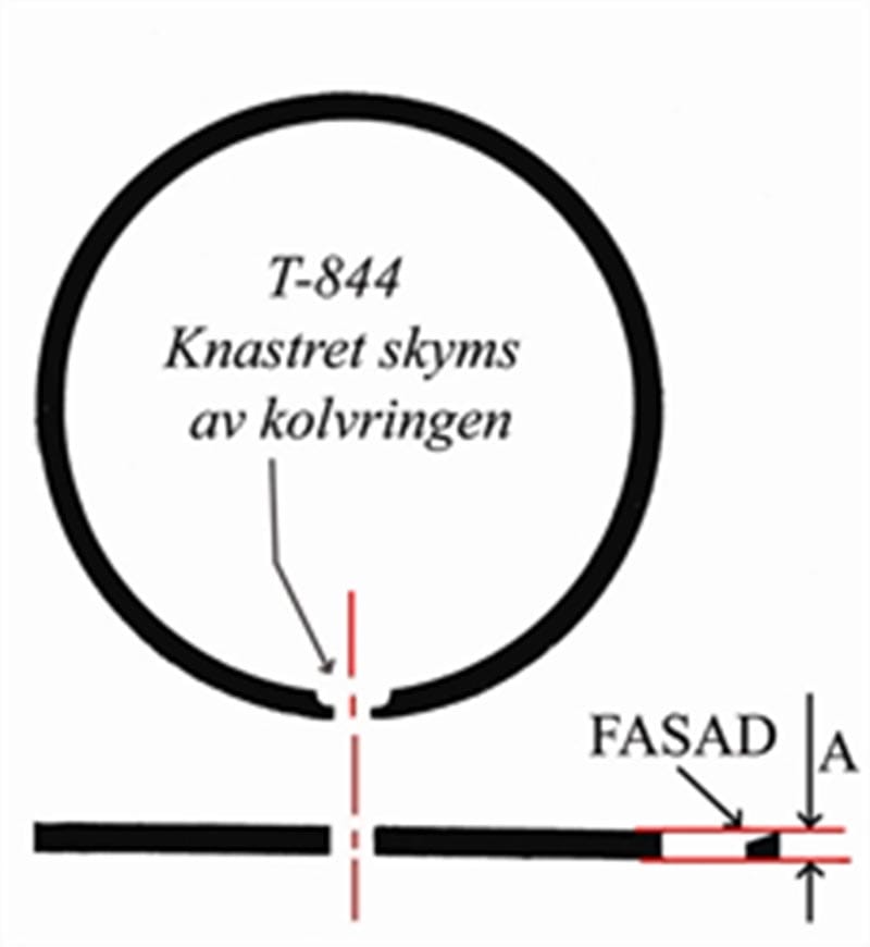 Kolvringar Suzuki K50 & TS50. 41x1,5 T-844 fasad, 2 kolvringar i varje förpackning.