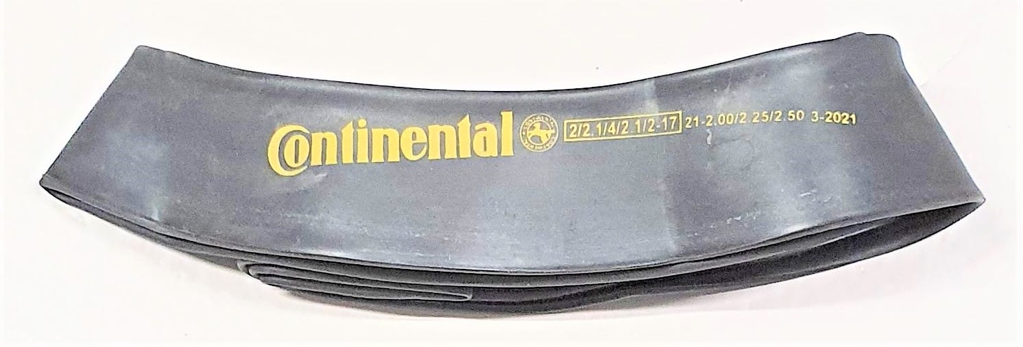Innerslang Continental. Rak ventil. 2,00-17, 2,25-17 & 2,50-17.
