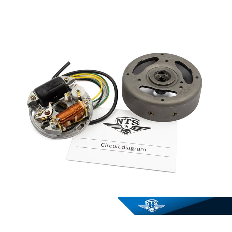 Tändsystem med brytare, 6 volt, 23 watt. Puch, Sachs, Zundapp m.fl.