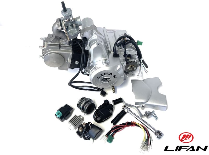 Lifan 72cc, 4-takts motor. 4-växlad, halvautomat. El & kickstart, komplett.