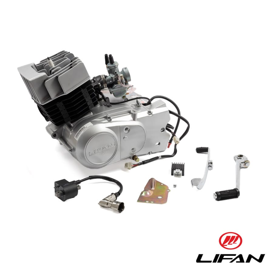 Lifan 100cc, 2-takts motor. Lifan AX-100. 4-växlad manuell och kickstart. Komplett.