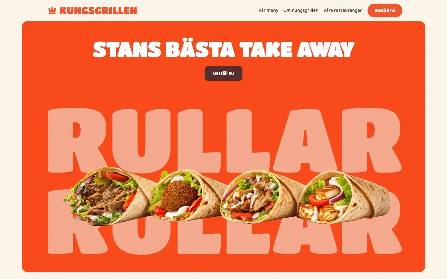 Hemsida och onlinebeställning till Kungsgrillen