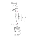 RAM® X-Grip® mobilhållare med standardarm och RAM® Twist-Lock™ sugkopp (B-kula) - 2