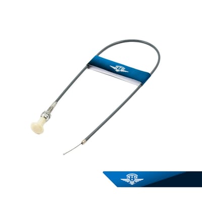 Chokewire Puch, grå med vit knapp.