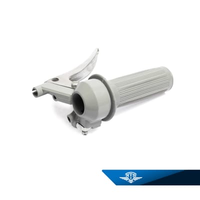 Gashandtag grå/grå. Arm pressad aluminium utan kula. NTS-250.1. Grå/KS.