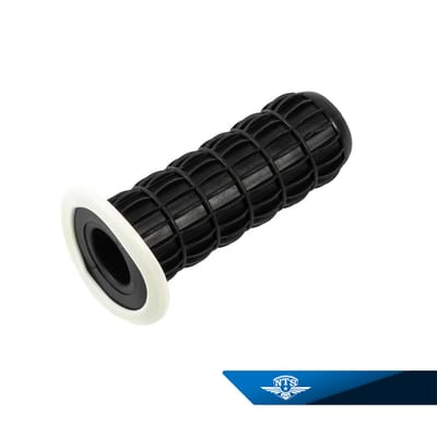 Plasthandtag majskolv, NTS-240/LSZ. Svart med vit fläns. 100mm, 21mm, säljs styckvis.