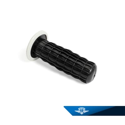Plasthandtag majskolv, NTS-125/LSZ. Svart med vit fläns. 125mm, 21mm, säljs styckvis.