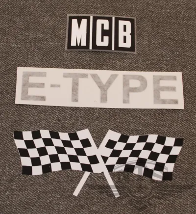 Sidokåpsdekalsats MCB E-Type. 1973-76.