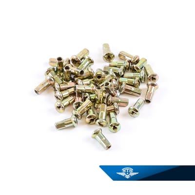 Ekernippelsats för 2,9mm ekrar. BC44, guldfärgade. 36st.