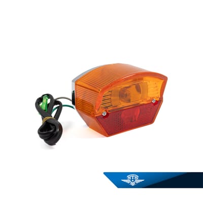 Baklykta kompl. Röd/Orange NTS för Solifer/Puch/MCB m.fl.