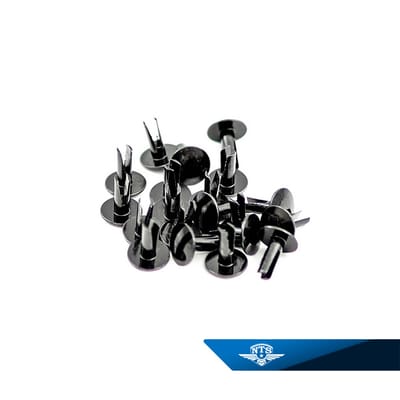 Klyvnit svart 11x3,8x11 mm, rätt färg och storlek för sadel Dakota, 16 pack