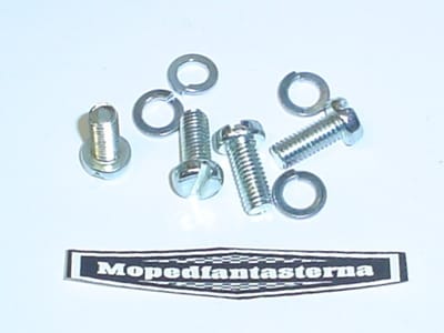 Skruvsats till grundplattan, fläktkylda Puch V3 motorer.