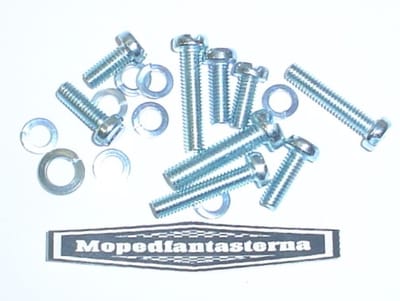 Skruvsats fläktgaller, klädplåt och fläkthus Puch. Passar Dakota, Florida m.fl.