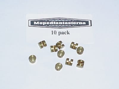 10-pack hålnippel / klyvnippel, diameter 6mm, längd 9mm.