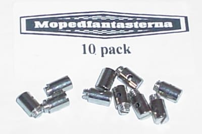 10-pack skruvnippel, diameter 5mm, längd 7mm. För gaswire.