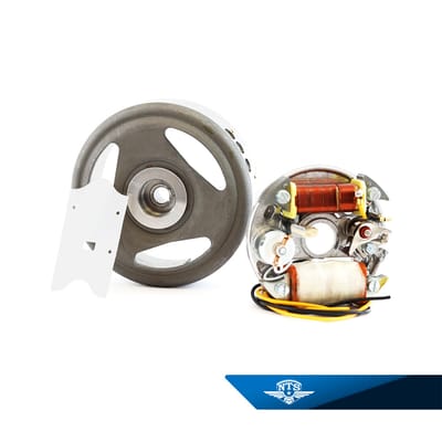 Tändsystem med brytare till ILO G50 Piano, Husqvarna Roulette & Victoria. 6 volt, 19 watt.