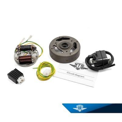 Brytarlöst tändsystem, 12 volt, 43 watt. Moturs. Puch, Sachs, Zundapp m.fl.